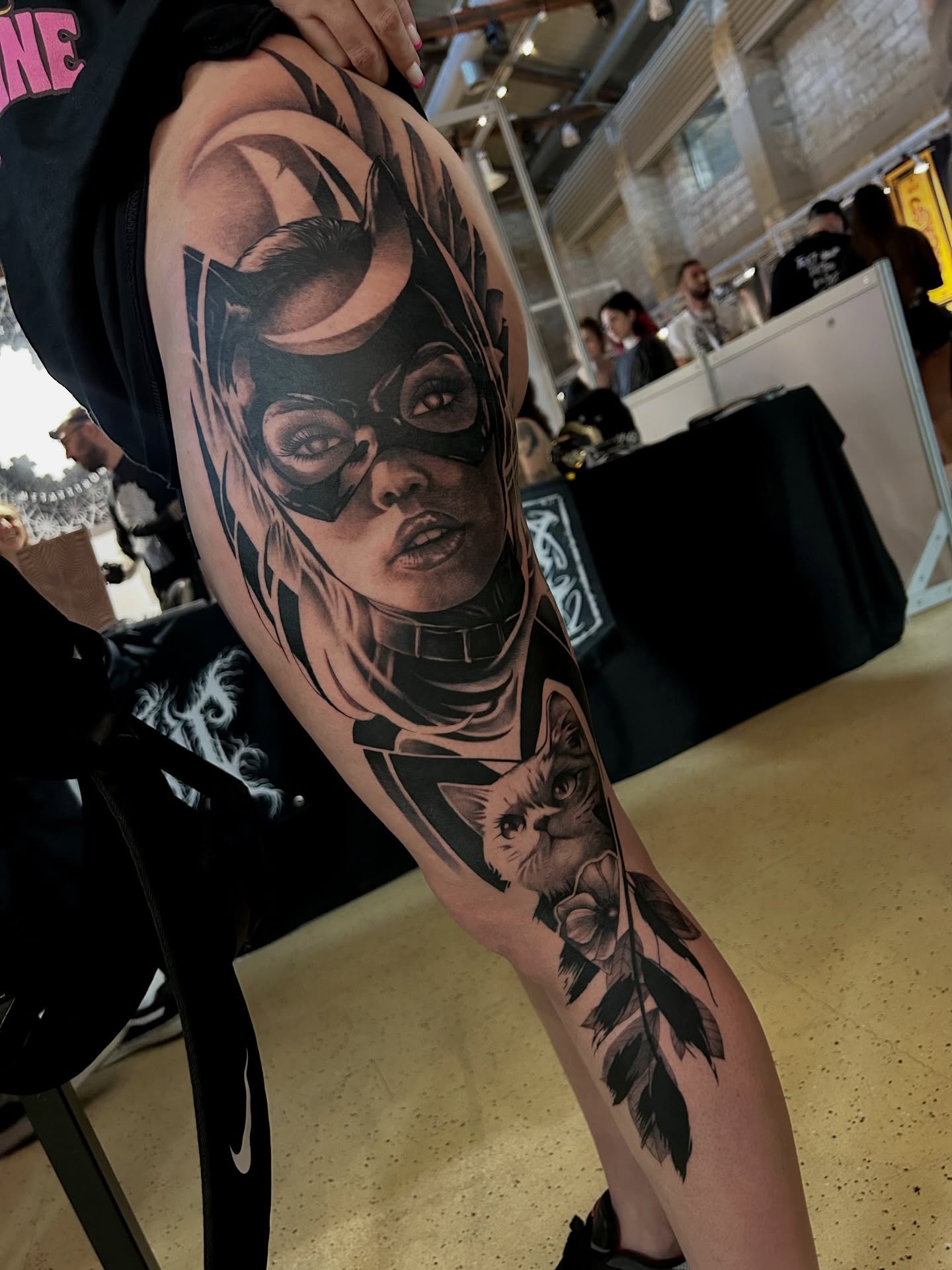 Catwoman realism tattoo