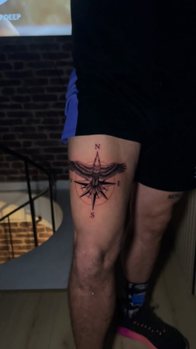 Compass traveller tattoo